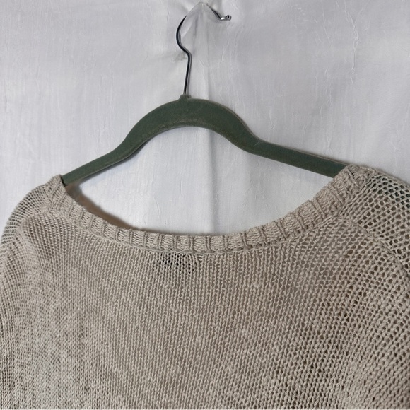 3/$20 💥 Blank Paige Oversized Relaxed Fit Sweater Distressed Cream Frayed Knit - Picture 12 of 15
